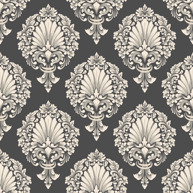 Free Vector vector damask seamless pattern background. classical luxury old fashioned damask ornament