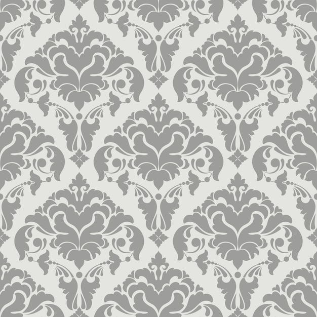 Vector damask seamless pattern background