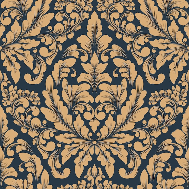 Vector damask seamless pattern. Classical luxury old fashioned damask ornament, royal victorian wallpaper