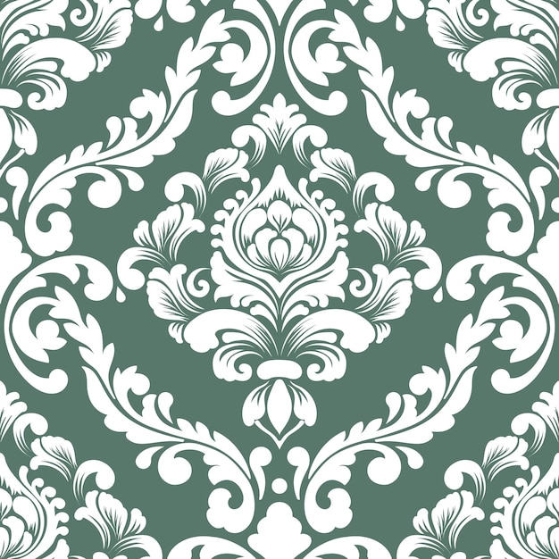 Free Vector vector damask seamless pattern element. classical luxury old fashioned damask ornament, royal victorian seamless texture for wallpapers, textile, wrapping. exquisite floral baroque template.