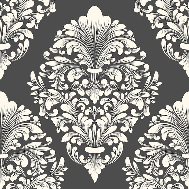 Vector damask seamless pattern element