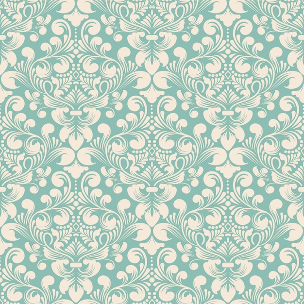 Vector damask seamless pattern