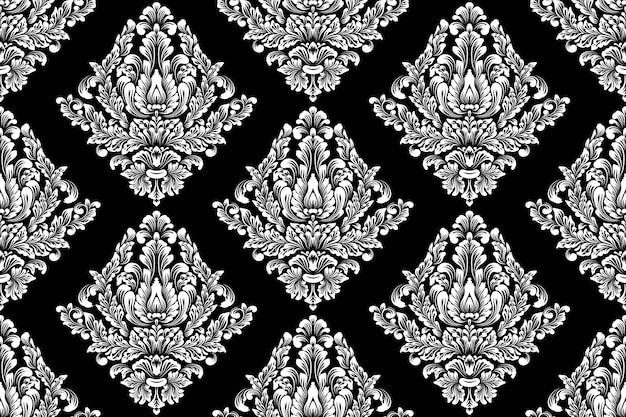 Free Vector vector damask seamless pattern