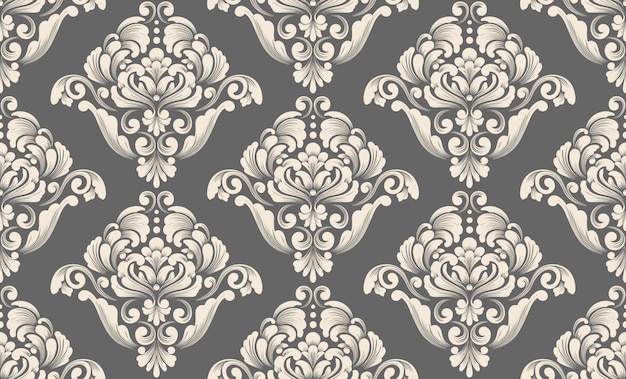 Free Vector vector damask seamless pattern