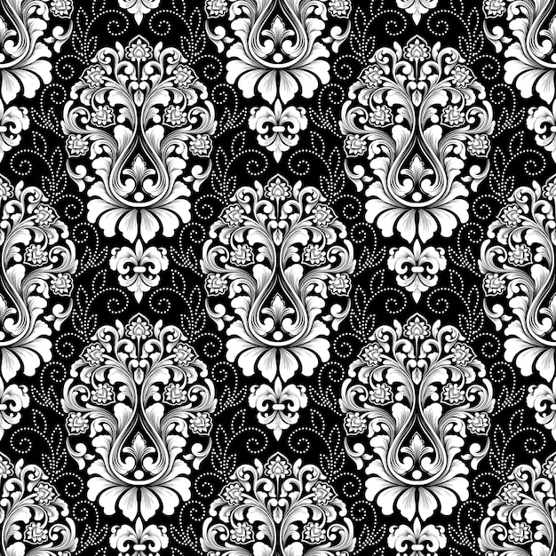 Free Vector vector damask seamless pattern