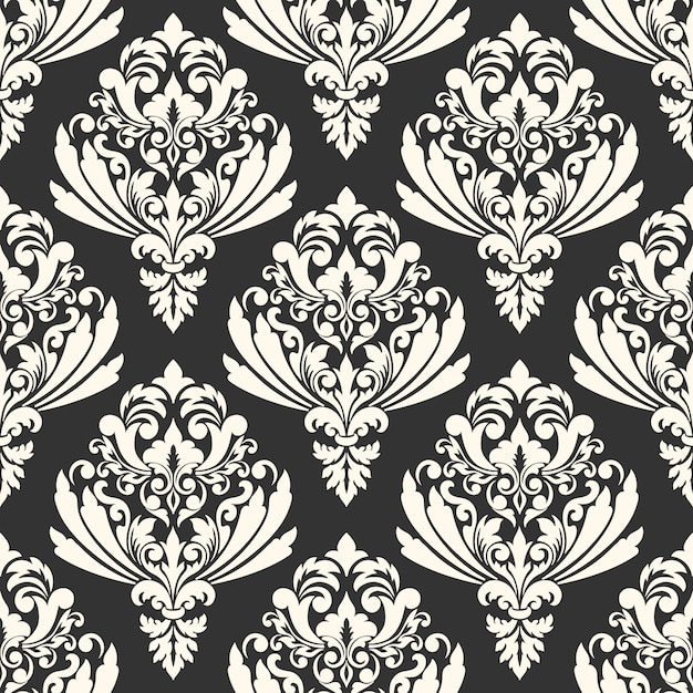 Free Vector vector damask seamless pattern