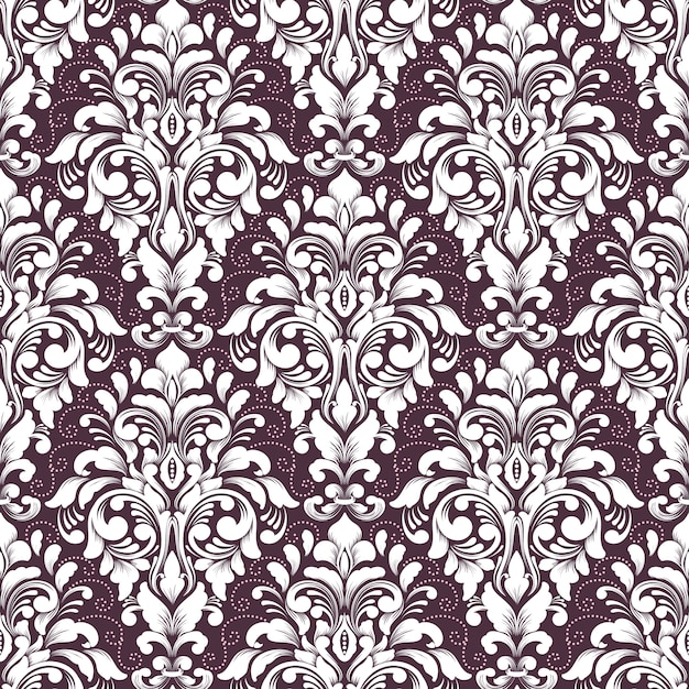 Vector damask seamless pattern