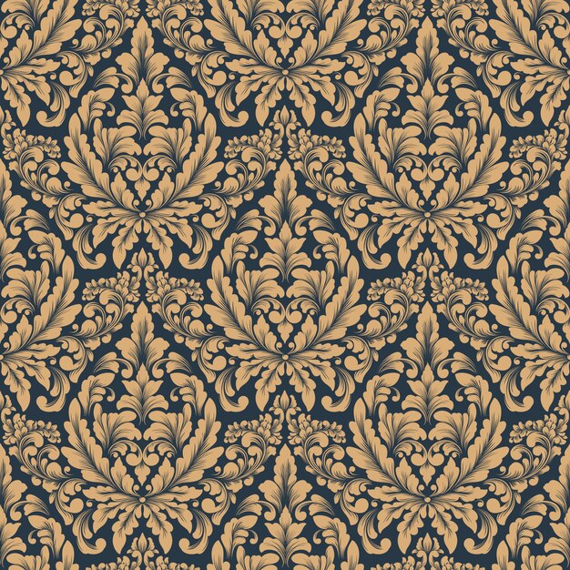 Vector damask seamless pattern