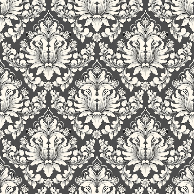 Vector damask seamless pattern.