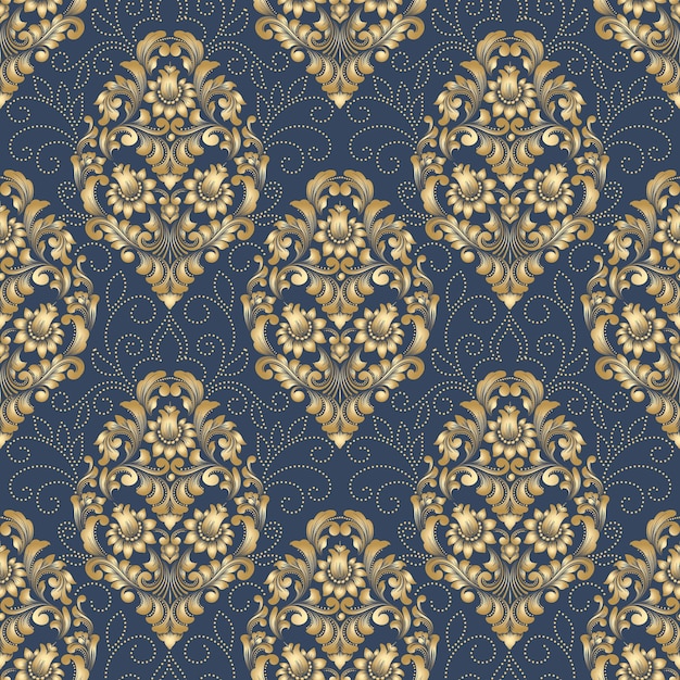 Vector damask seamless pattern