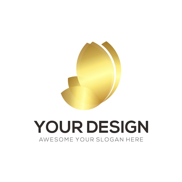 Free vector vector design butterfly luxury logo template