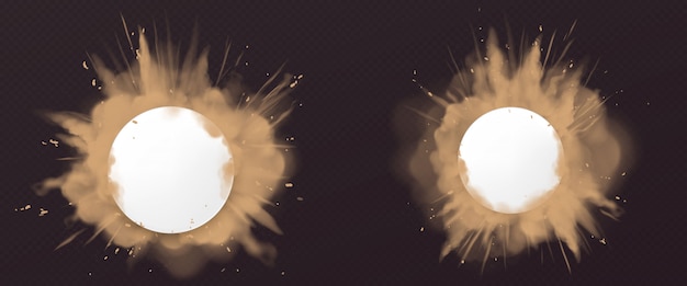 Free Vector vector dust explotion with white banner