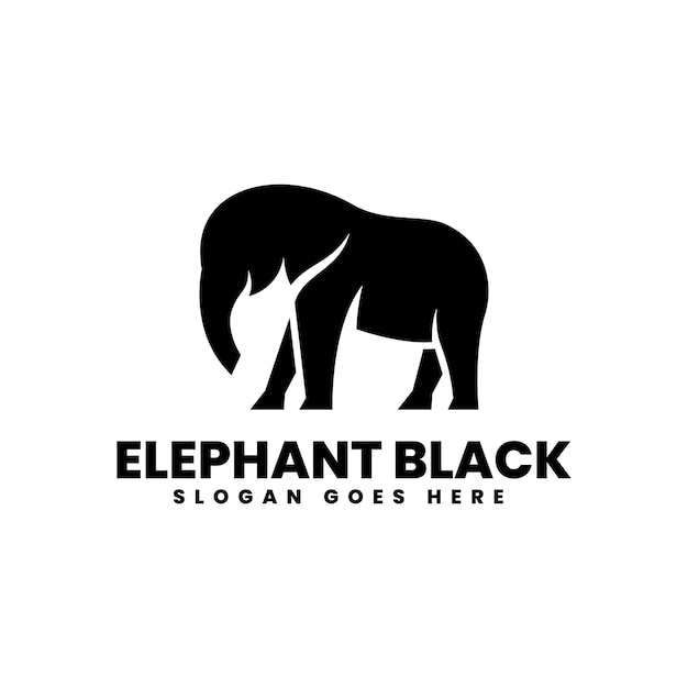 Free vector vector elephant silhouette logo