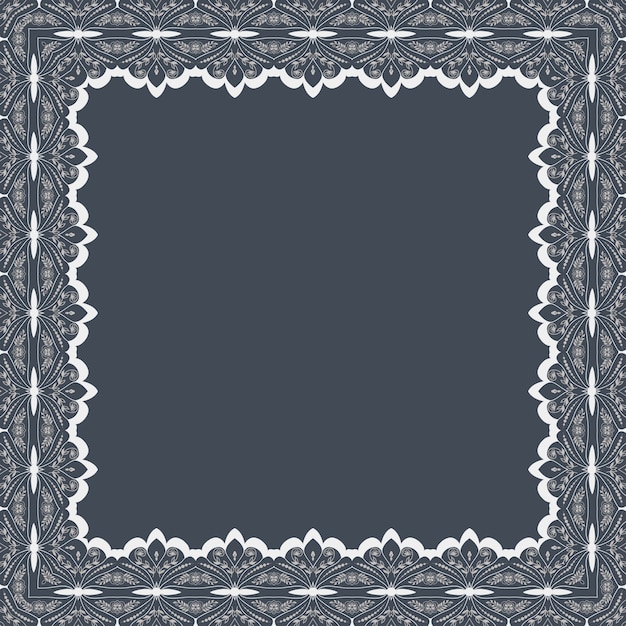 Free Vector vector fine floral square frame. decorative element for invitations and cards. border element