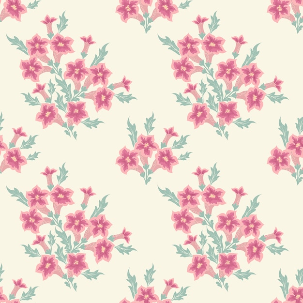 Vector flower seamless pattern background. Elegant texture for backgrounds. Classical luxury old fashioned floral ornament, seamless texture for wallpapers, textile, wrapping.