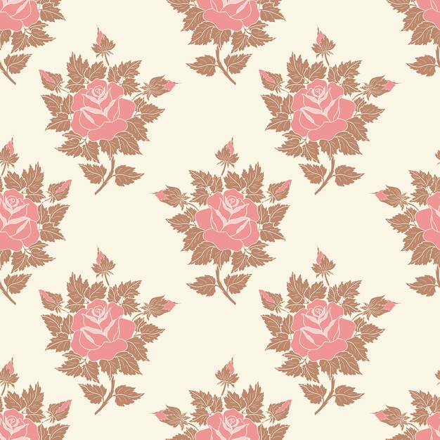 Vector flower seamless pattern background. Elegant texture for backgrounds. Classical luxury old fashioned floral ornament, seamless texture for wallpapers, textile, wrapping.