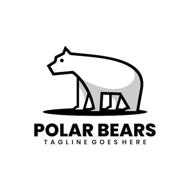 Free vector vector free polar bear mascot design