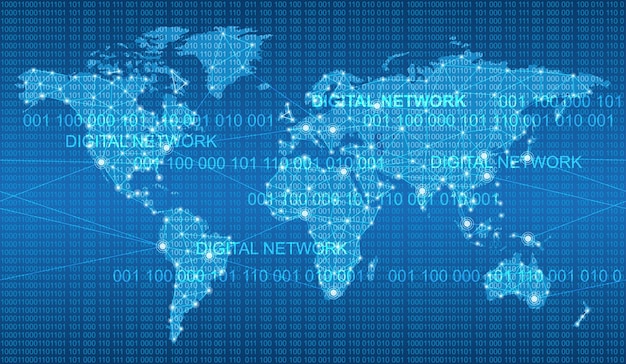 Free Vector vector global telecommunications network system concept horizontally repeatable