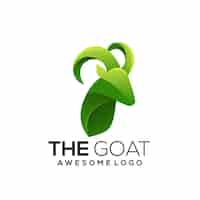 Free vector vector goat logo design colorful gradient