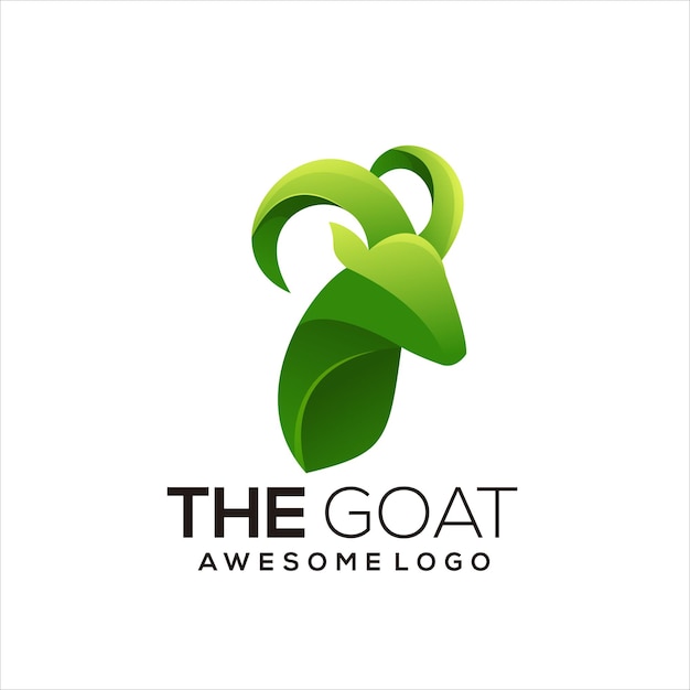 Free Vector vector goat logo design colorful gradient