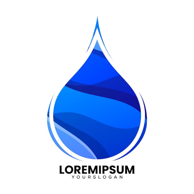 Free vector vector gradient water logo design