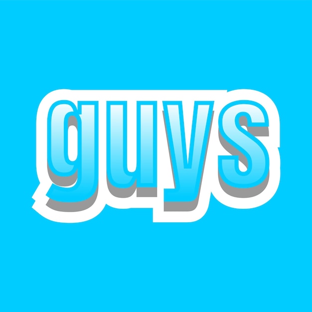 Free Vector vector guys text effect design