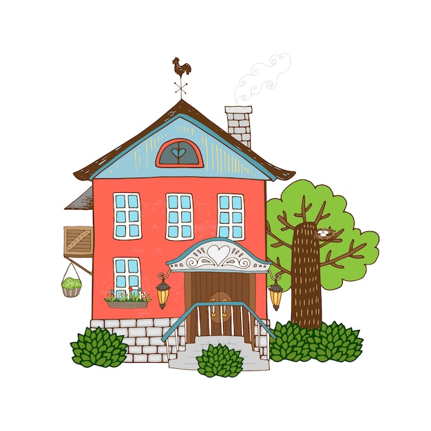 Free Vector vector hand drawn icon house