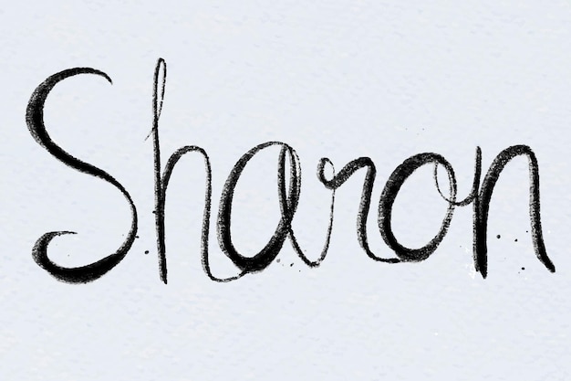 Free Vector vector hand drawn sharon font typography