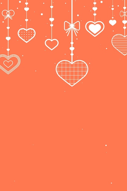 Free vector vector hanging hearts cute colorful pink background