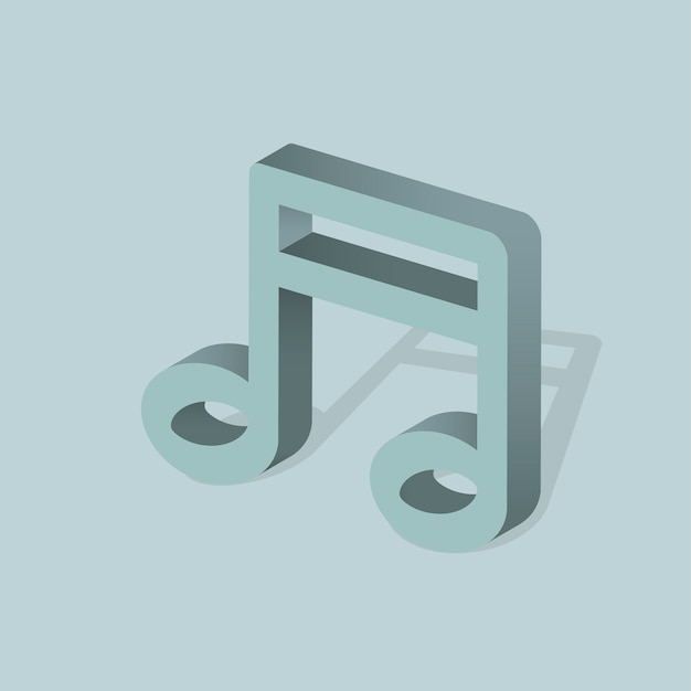 Vector icon of music note