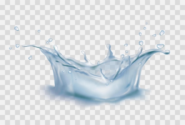 Vector icon Transparent background Water splash Drop