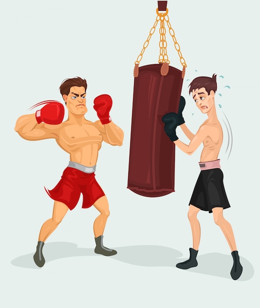 Free vector vector illustration of a boxer