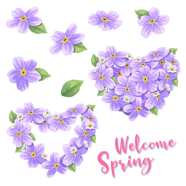 Free Vector vector illustration of flowers frame.