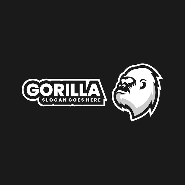 Free vector vector illustration gorilla mascot e sport design