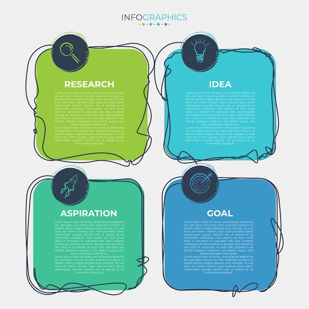 Vector illustration Infographic design template with icons and 4 options or steps.