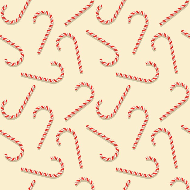 Vector illustration  lollipop seamless pattern with candy canes