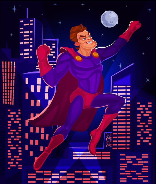 Free Vector vector illustration of a superman