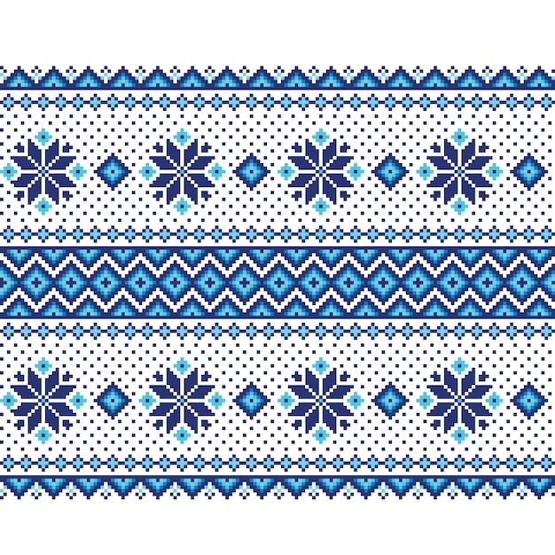 Free Vector vector illustration of ukrainian folk seamless pattern ornament. ethnic ornament. border element. traditional ukrainian, belarusian folk art knitted embroidery pattern - vyshyvanka