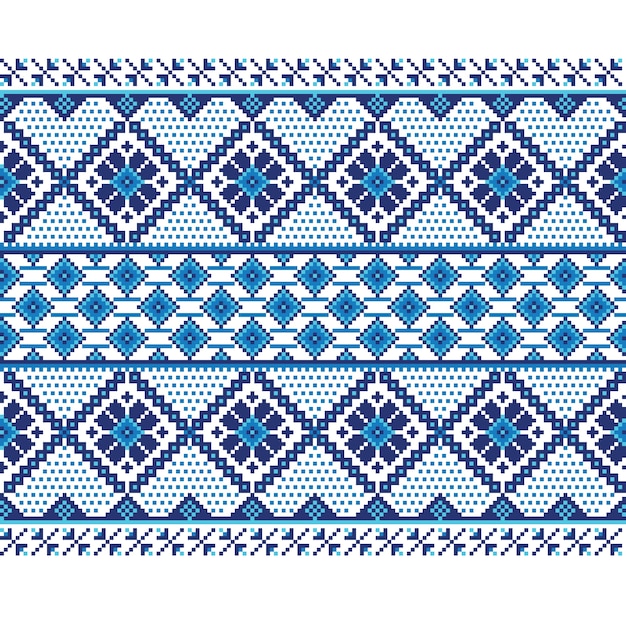 Free Vector vector illustration of ukrainian folk seamless pattern ornament. ethnic ornament. border element. traditional ukrainian, belarusian folk art knitted embroidery pattern - vyshyvanka