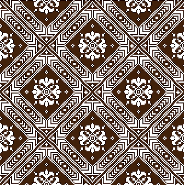 Free Vector vector illustration of ukrainian folk seamless pattern ornament. ethnic ornament. border element. traditional ukrainian, belarusian folk art knitted embroidery pattern - vyshyvanka