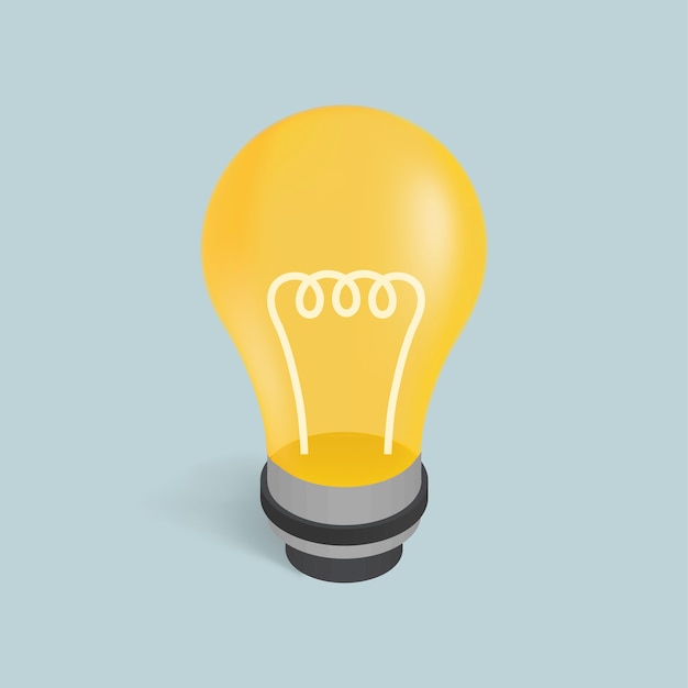 Vector image of a light bulb icon