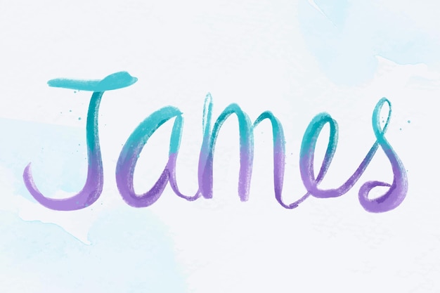 Free Vector vector james male name calligraphy font