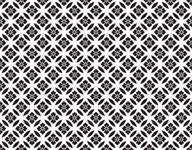 Vector Japanese Vintage Seamless Pattern Horizontally And Vertically Repeatable