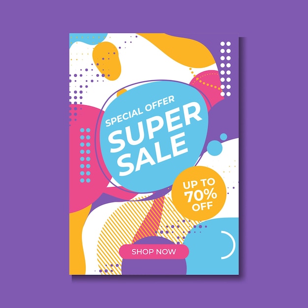 Vector Modern Fluid For Big Sale Banners Design