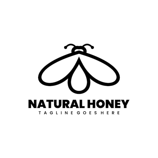 Free vector vector natural honey design line art