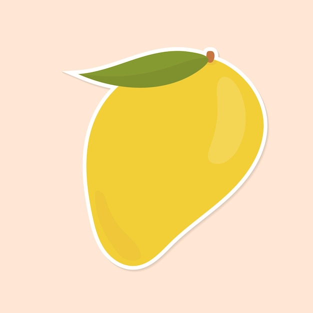 Free Vector vector pastel mango fruit sticker clipart