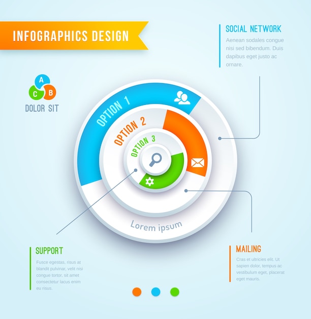 vector pie chart circle graph infographics element