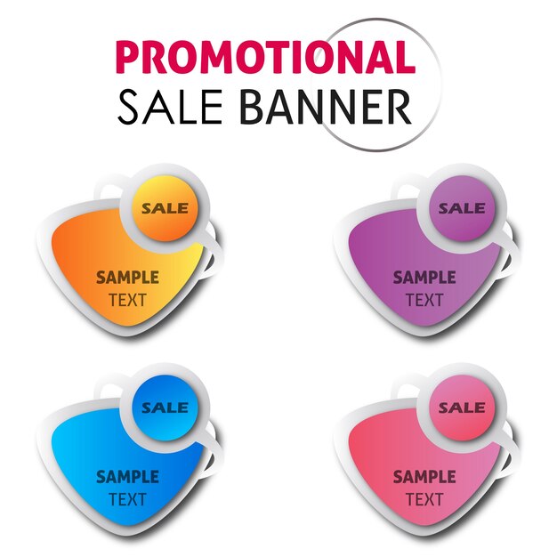 Free vector vector promotional sale banner designs