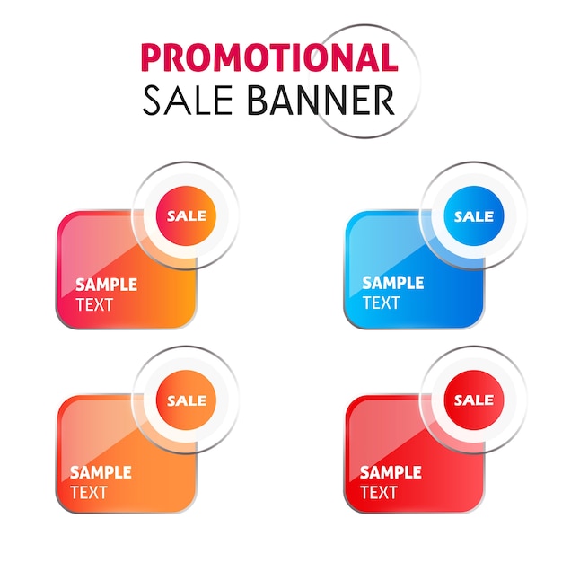 Free vector vector promotional sale banner designs