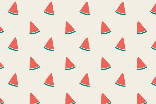 Vector seamless watermelon pattern pastel background